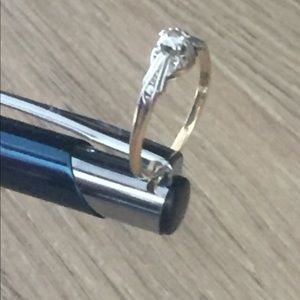 14k gold and platinum ring